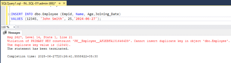 SQL Server – How Primary Key Ensures Unique Records in Database – SQL ...